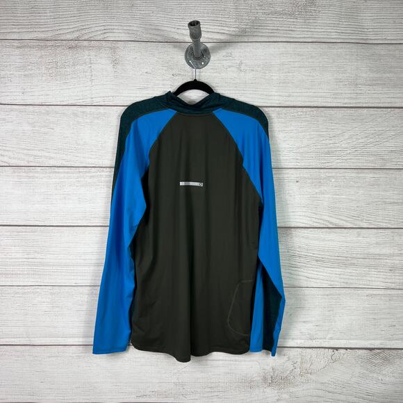 Gap Fit Men's Brushed Tech Jersey Savvy Teal Pullover Top Size XL - Picture 9 of 11